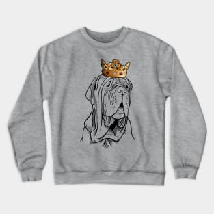 Neapolitan Mastiff Dog King Queen Wearing Crown Crewneck Sweatshirt